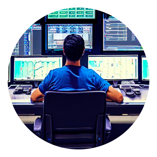network mobile phone coverage man monitoring network